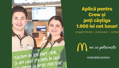 Cât câștigă lunar un angajat McDonald's în Sibiu?