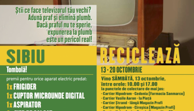 Aveți electronice de aruncat? Sâmbătă vor fi ridicate gratuit din opt puncte ale Sibiului sau de acasă