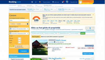 Booking.com: Sibiul este ocupat 100% în vacanța de 1 decembrie