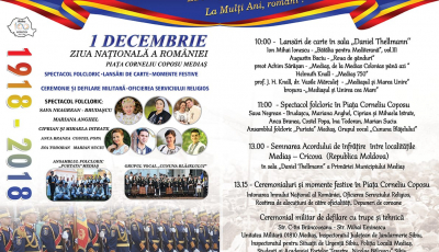 Mediaș - ceremonii, defilări și spectacole, la 100 de ani de România