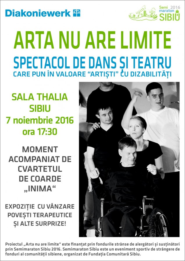  “Arta nu are limite”. Spectacol de teatru și dans susținut de artiști cu dizabilități