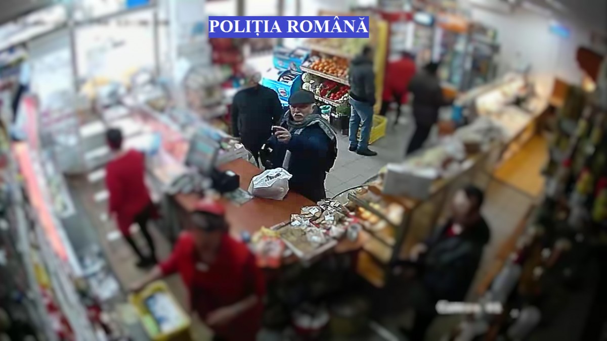 Polițiștii caută un bărbat care a folosit un card furat pentru a face cumpărături