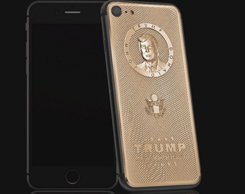A fost lansat iPhone-ul din aur cu portretul lui Donald Trump