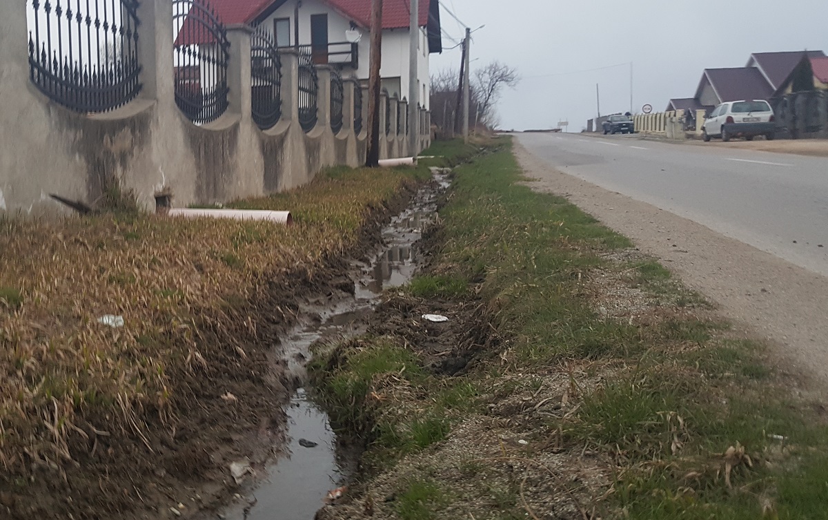Tocile. Zona rezidențială de lux în care dejecțiile ajung în șanțul din drum