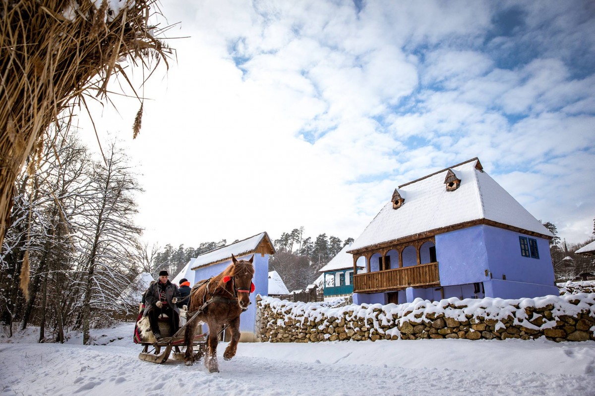 FOTO - Cea mai frumoasă plimbare cu sania din Sibiu