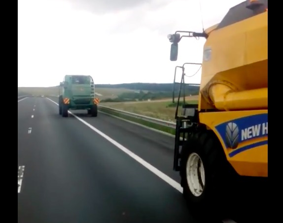 VIDEO-Gloria de altădată: Treierătoare pe autostrada Sibiu-Sebeș