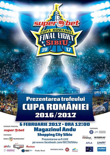 Trofeul Cupei României a ajuns astăzi la Sibiu