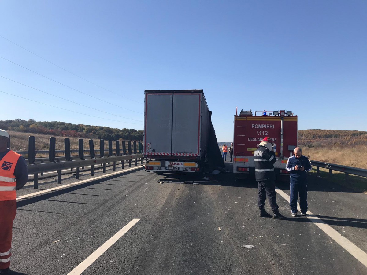 VIDEO Accidentul de pe A1, surprins de camerele de supraveghere