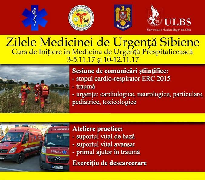 Ateliere practice și prelegeri, de Zilele Medicinei de Urgență Sibiene