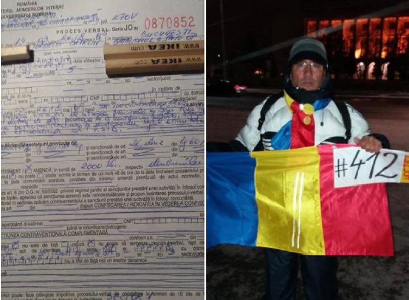 Protestatar surdo-mut amendat de Jandamerie pentru că ar fi scandat împotriva PSD