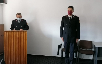 Ofițerul ISU Sibiu trimis într-o misiune medicală în Italia a fost înaintat în grad