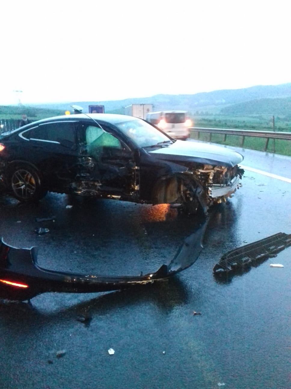 Accident în lanț pe autostradă, la Aciliu. Trafic blocat complet pe un sens