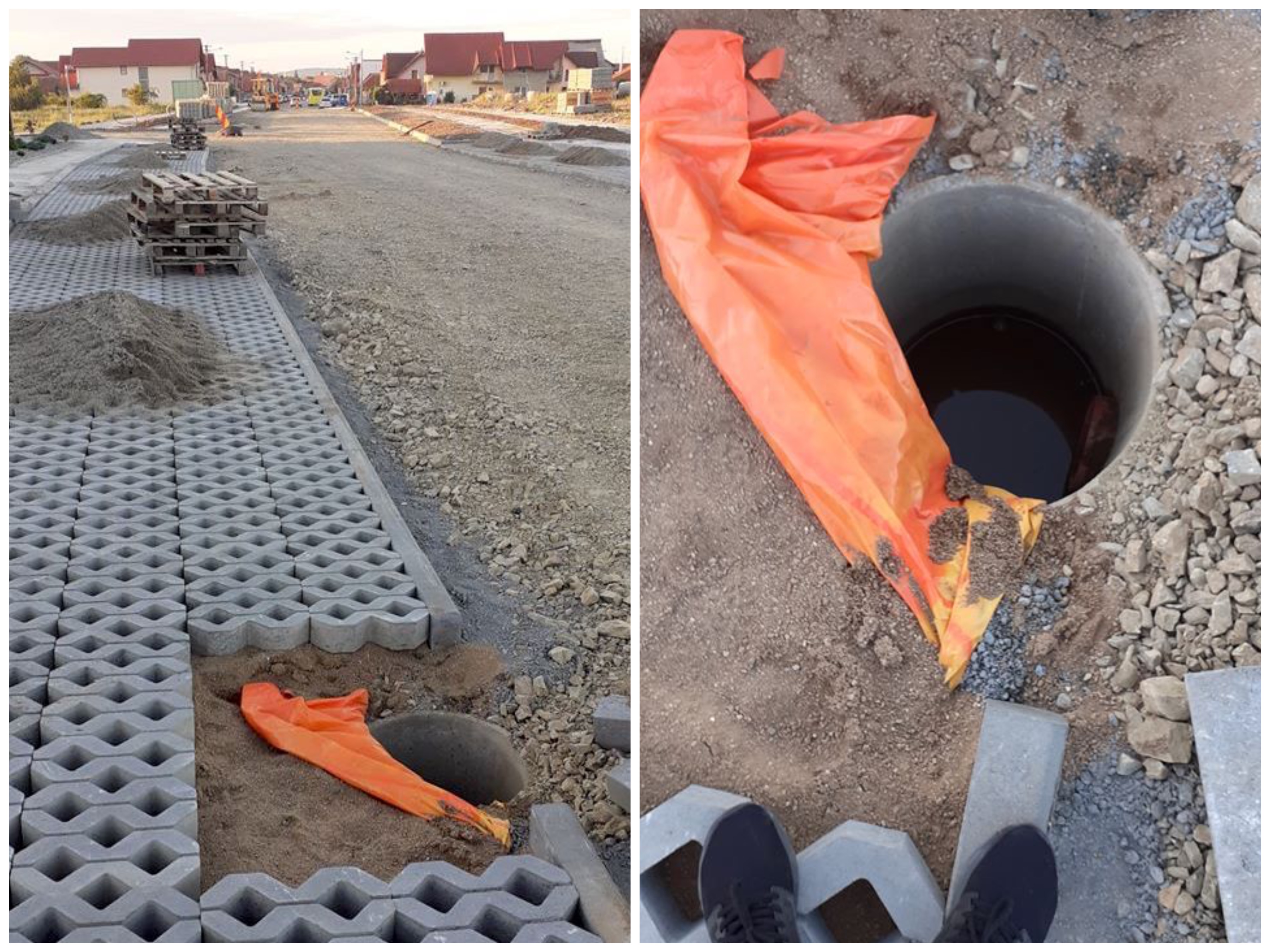 O fetiță de doi ani a căzut într-o gură de scurgere de pe șantier. ”Nu avea ce să caute acolo”