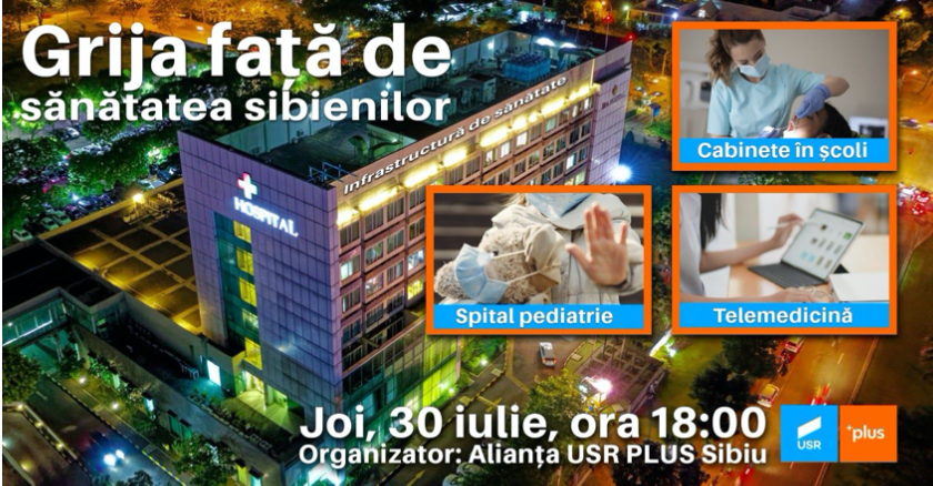 Grijă față de sănătatea sibienilor, dezbatere publică online organizată de USR PLUS