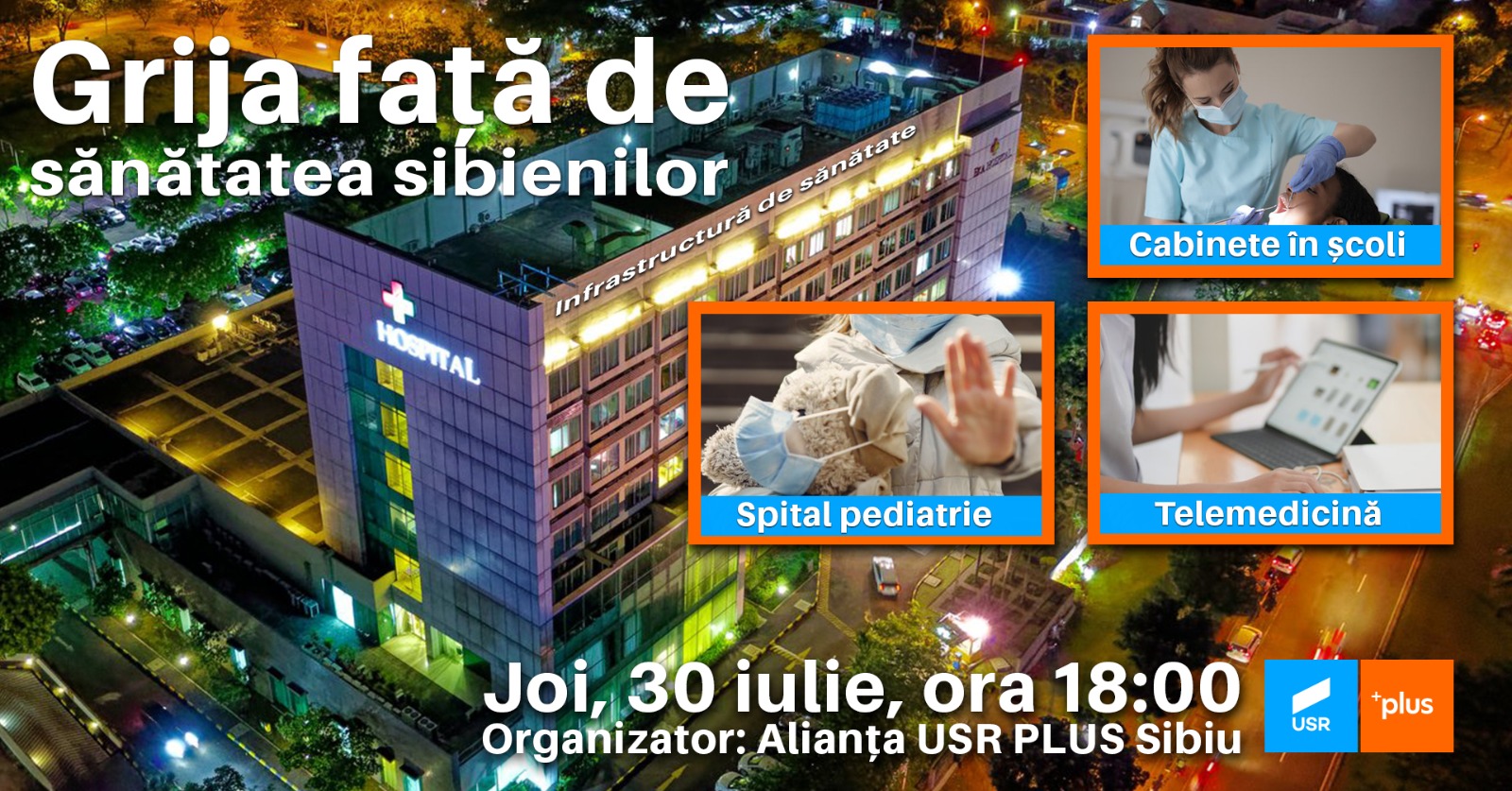 Alianța USR PLUS Sibiu a dezbătut online cu specialiști prioritățile pentru sănătate și infrastructura serviciilor de sănătate
