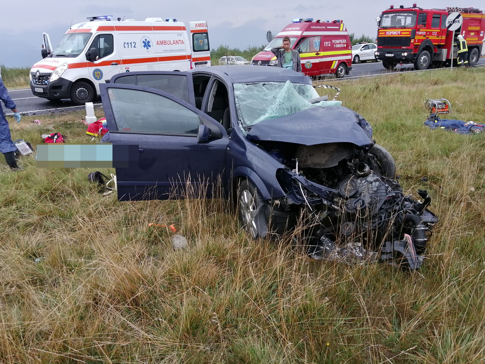 ACTUALIZARE Accident frontal pe DN 1, la Scoreiu. Două persoane și-au pierdut viața