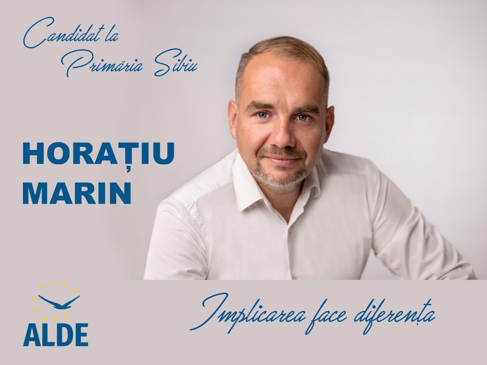 Horaţiu Marin, candidat ALDE la Primăria Sibiu: „Susţin oamenii care muncesc în industria HoReCa. Ei sunt foarte importanţi pentru Sibiu”