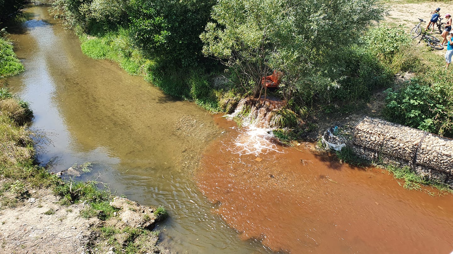 FOTO – Zeci de sibieni reclamă o nouă poluare pe râul Seviș. Autoritățile îi liniștesc