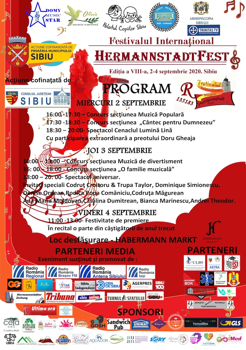Festivalul Internațional „HERMANNSTADTFEST” aduce concertele în aer liber!