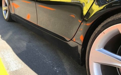 Mașini stropite de firma care a marcat pistele de biciclete. Ce le recomandă Primăria sibienilor