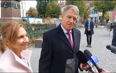 Președintele Iohannis: sunt foarte bucuros să văd că aici în Sibiu lucrurile merg mai departe şi oraşul arată din ce în ce mai bine