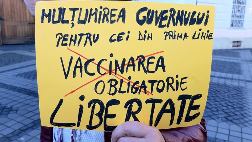 Proteste împotriva certificatelor verzi, la Sibiu. „E posibil să devină zilnice”