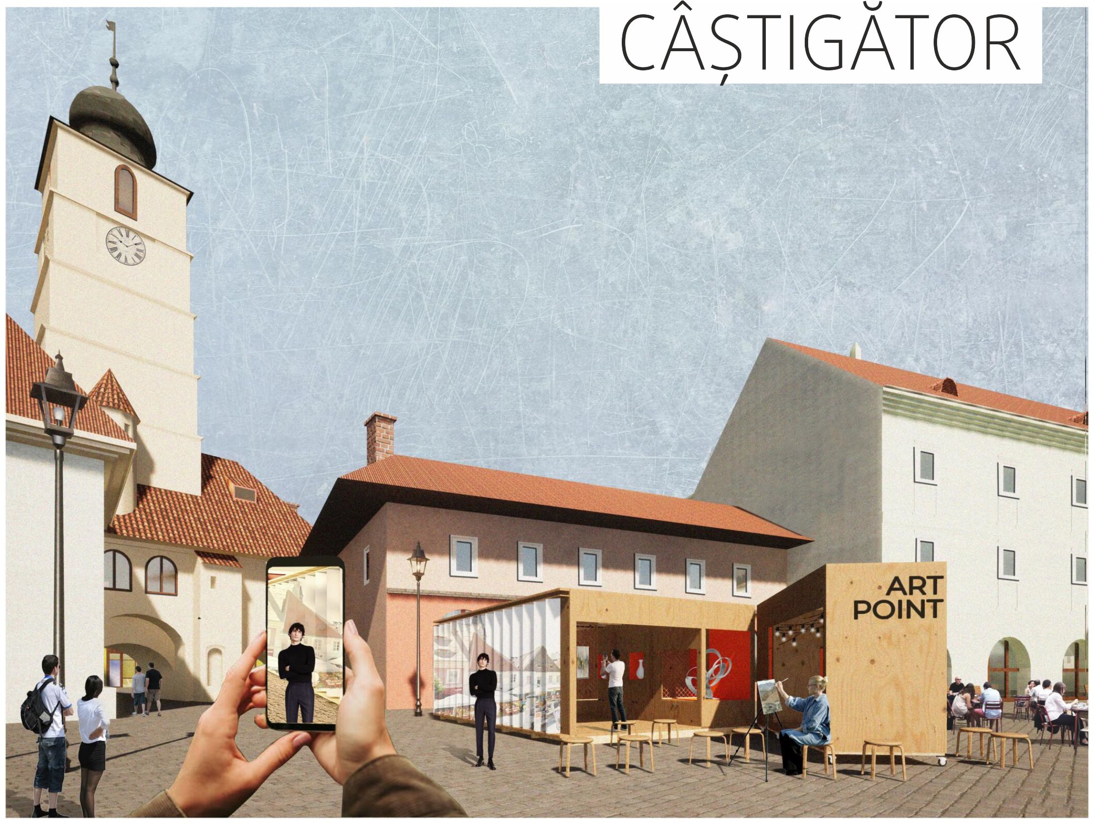 Noua galerie de artă din Piața Mică va fi construită de patru arhitecți ieșeni. „Art Point of view” este proiectul ales căștigător