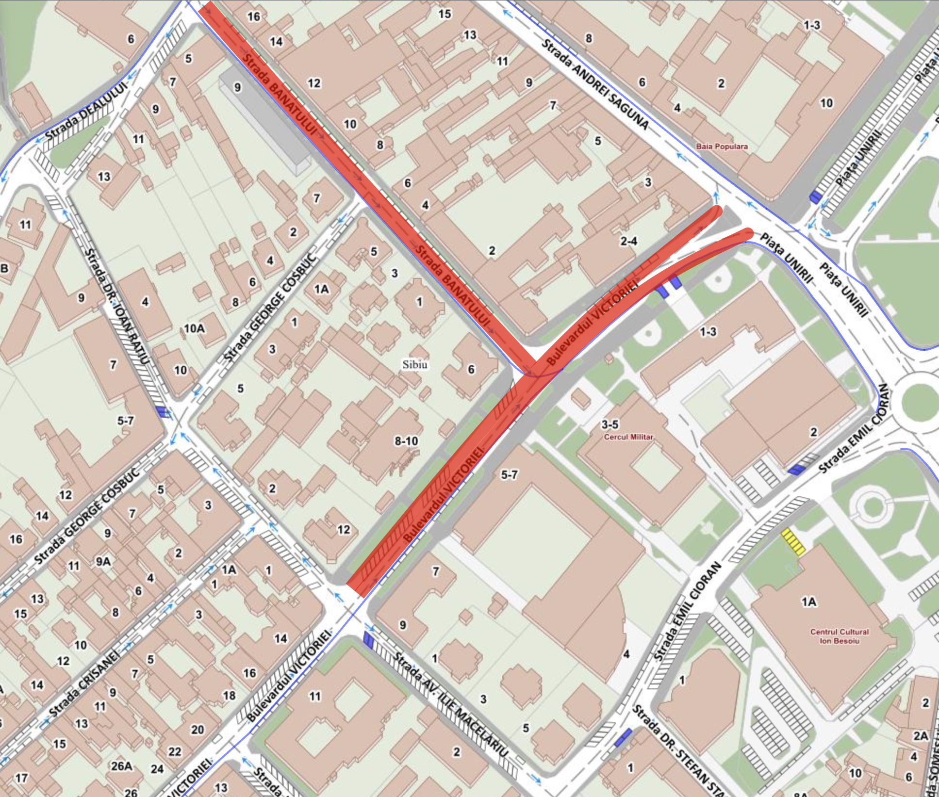 Trafic închis pe bulevardul Victoriei și strada Banatului de 1 Decembrie