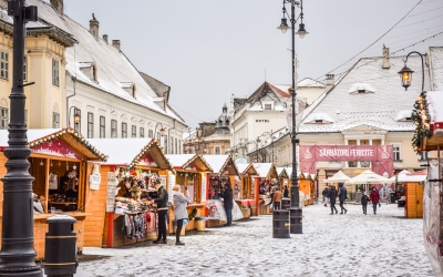 FOTO Prima ninsoare care s-a așternut peste Sibiu