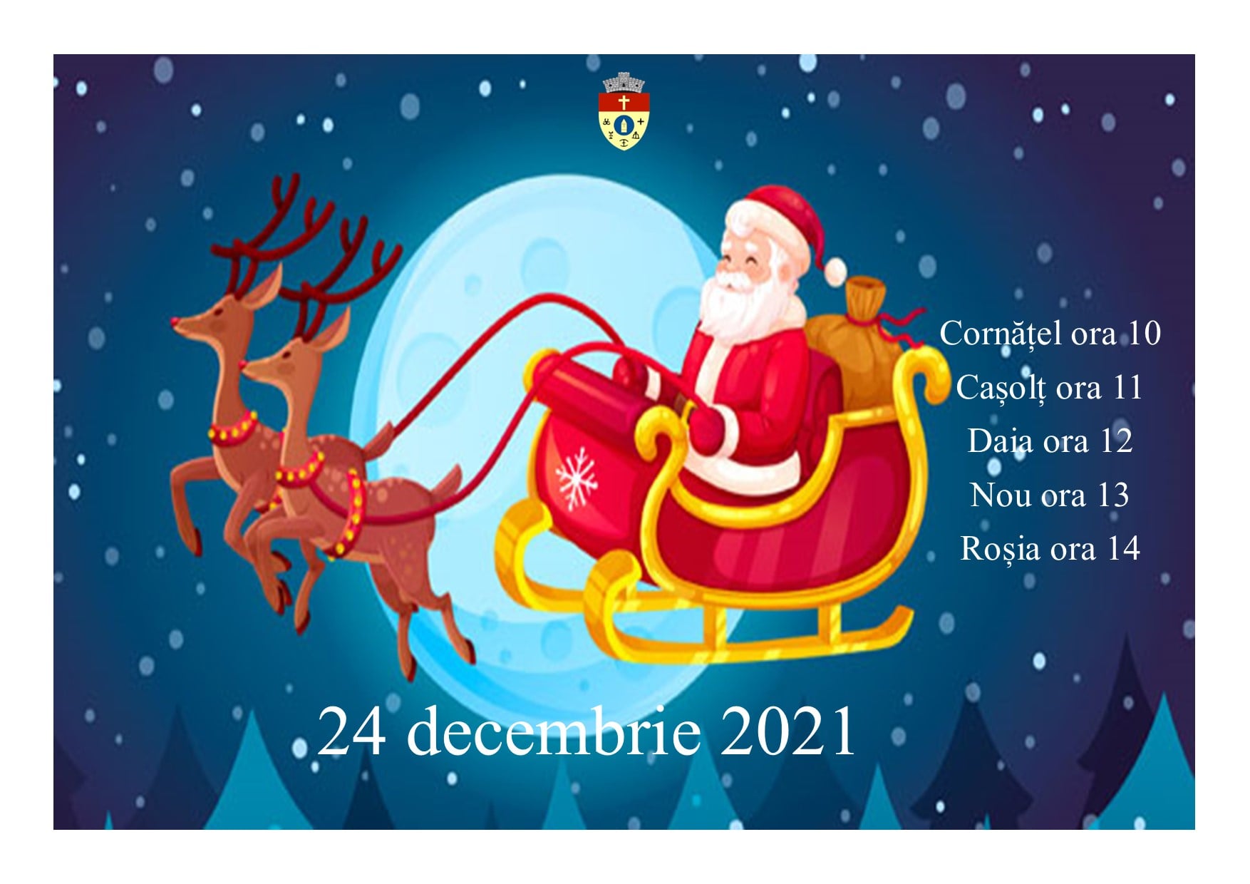 Moș Crăciun ajunge și în acest an la copiii din comuna Roșia