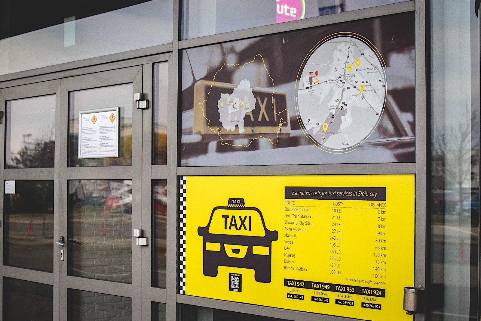 Informații la Aeroport: cât costă o cursă taxi către centru, Vâlcea, Deva ori Brașov