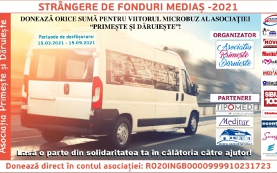 Campanie de strângere de fonduri: Asociația „Primește și Dăruiește” are nevoie de sprijin în achiziționarea unui microbuz