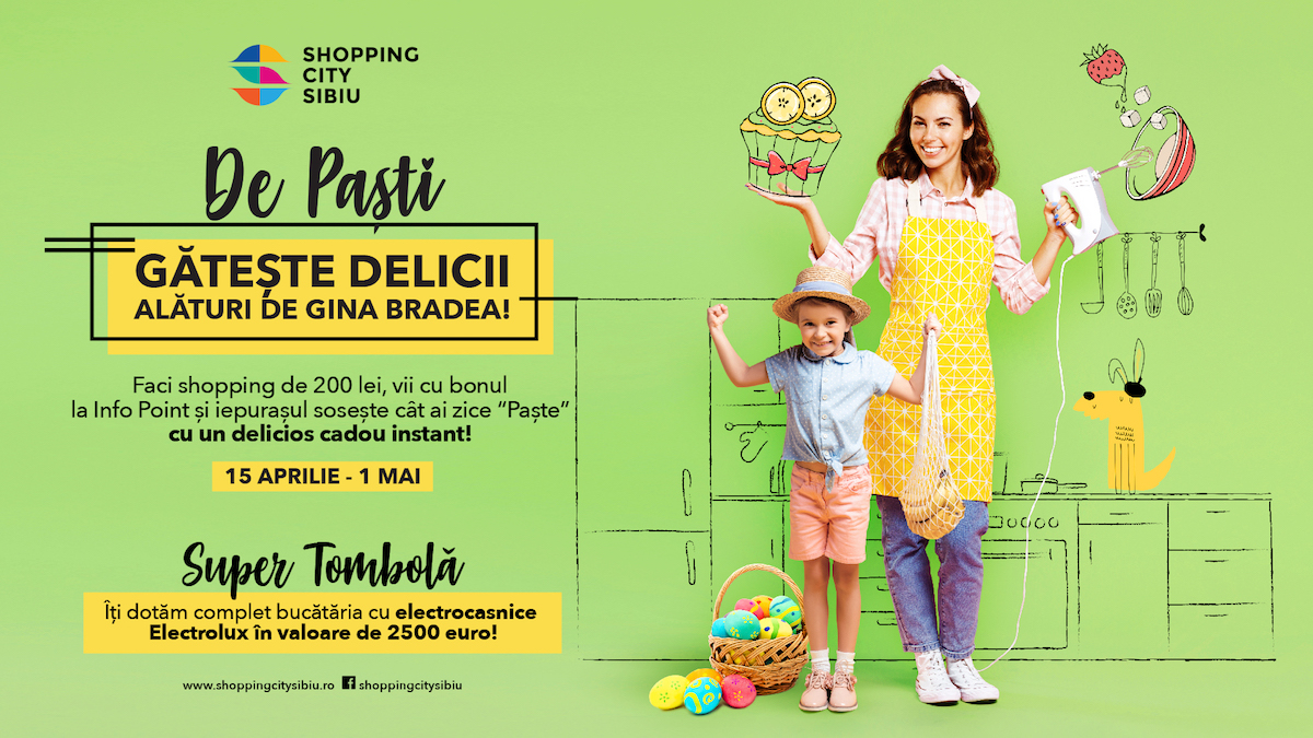 Premii instant, electrocasnice de 2500 de euro, vouchere cadou și multe surprize de Paște la Shopping City Sibiu