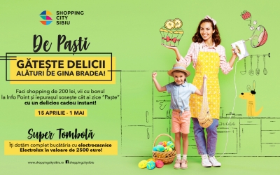 Premii instant, electrocasnice de 2500 de euro, vouchere cadou și multe surprize de Paște la Shopping City Sibiu