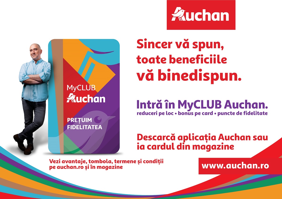Surpriză pentru sibieni: Auchan România a lansat programul de fidelitate MyCLUB Auchan