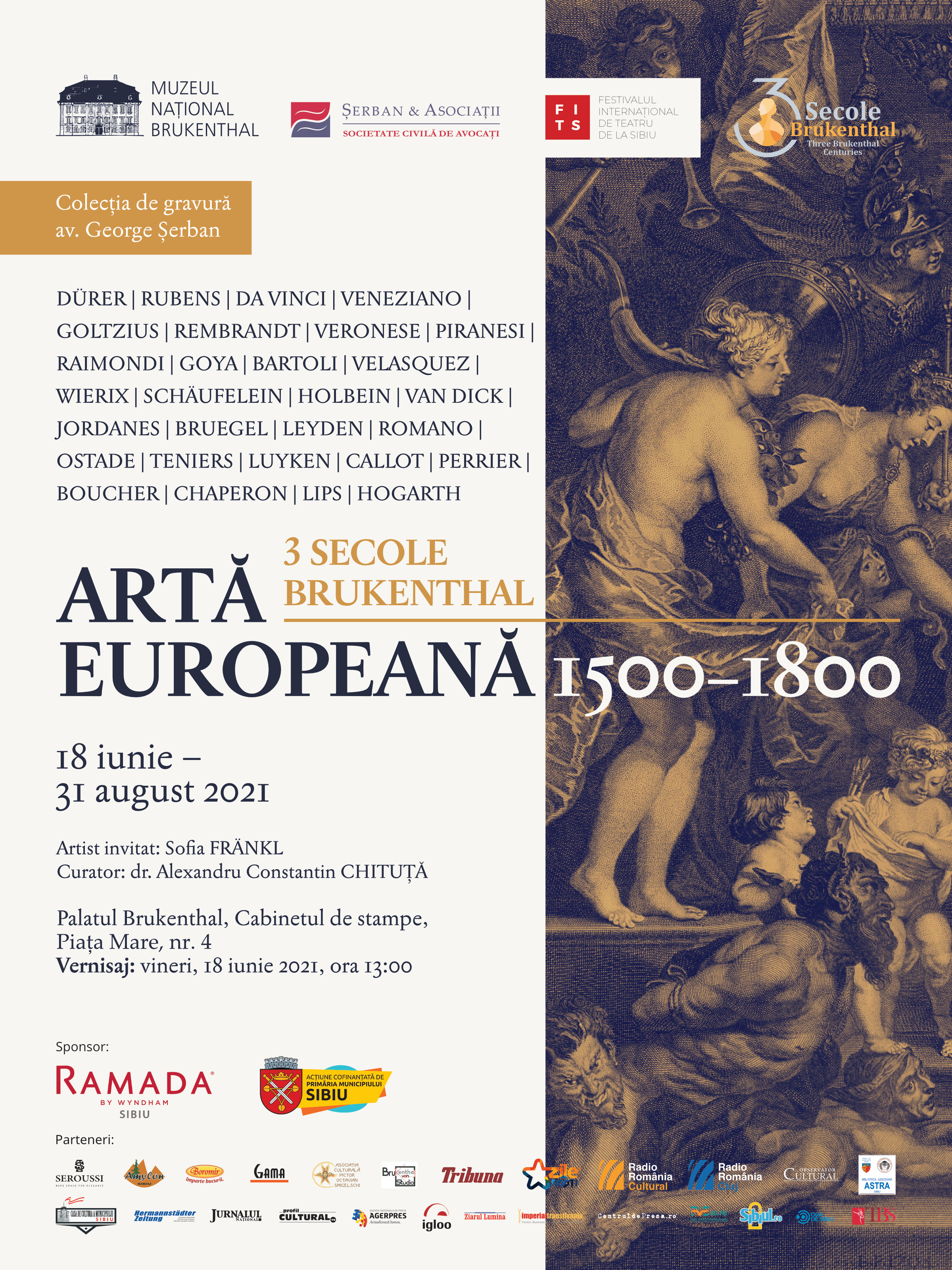 Premieră națională: cea mai importantă expoziție de gravură europeană poate fi vizitată la Muzeul Național Brukenthal