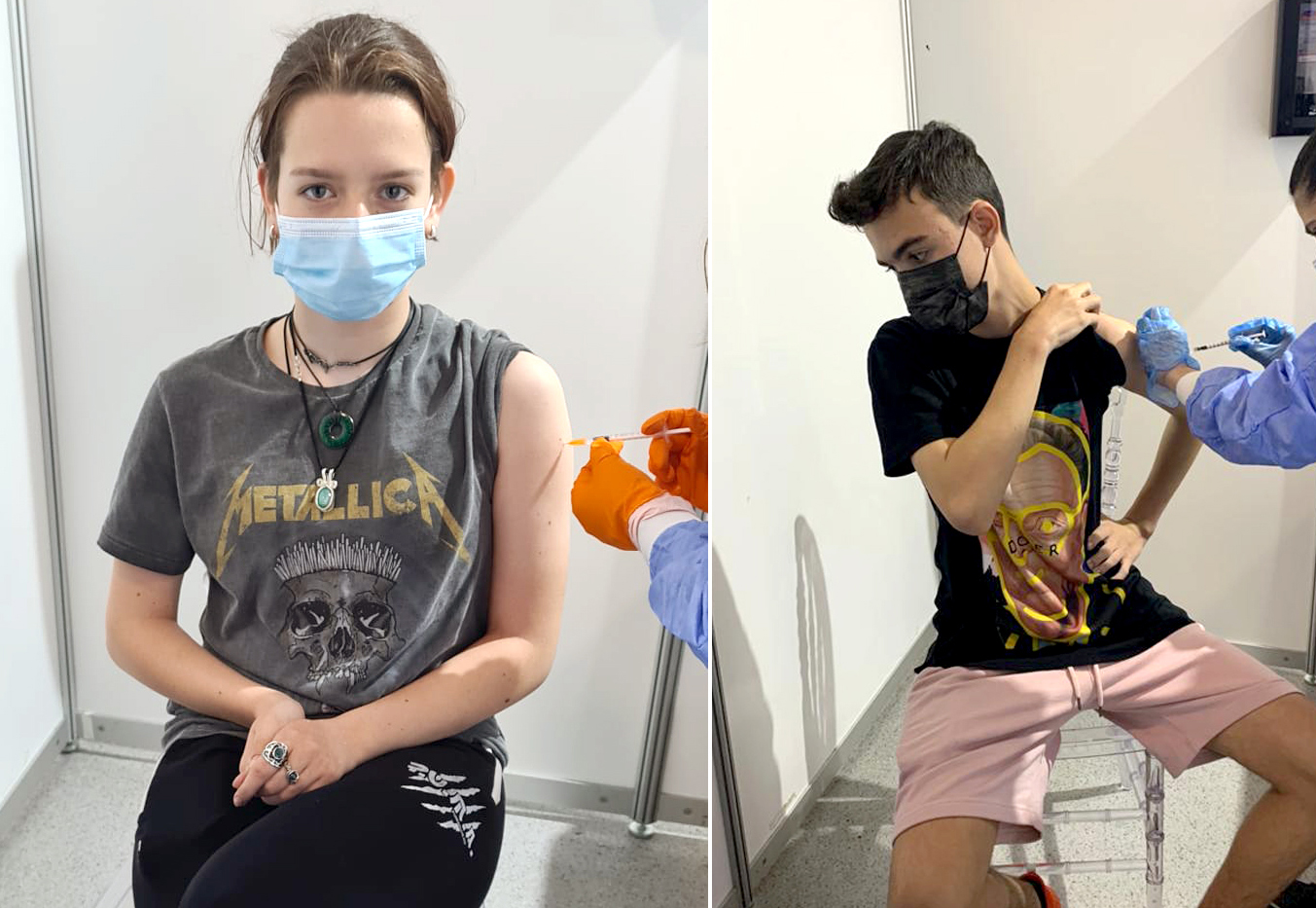 Eva și Aris, doi dintre cei 110 copii vaccinați în Sibiu de la debutul campaniei: „În pandemia asta cel mai dor mi-a fost de prieteni”