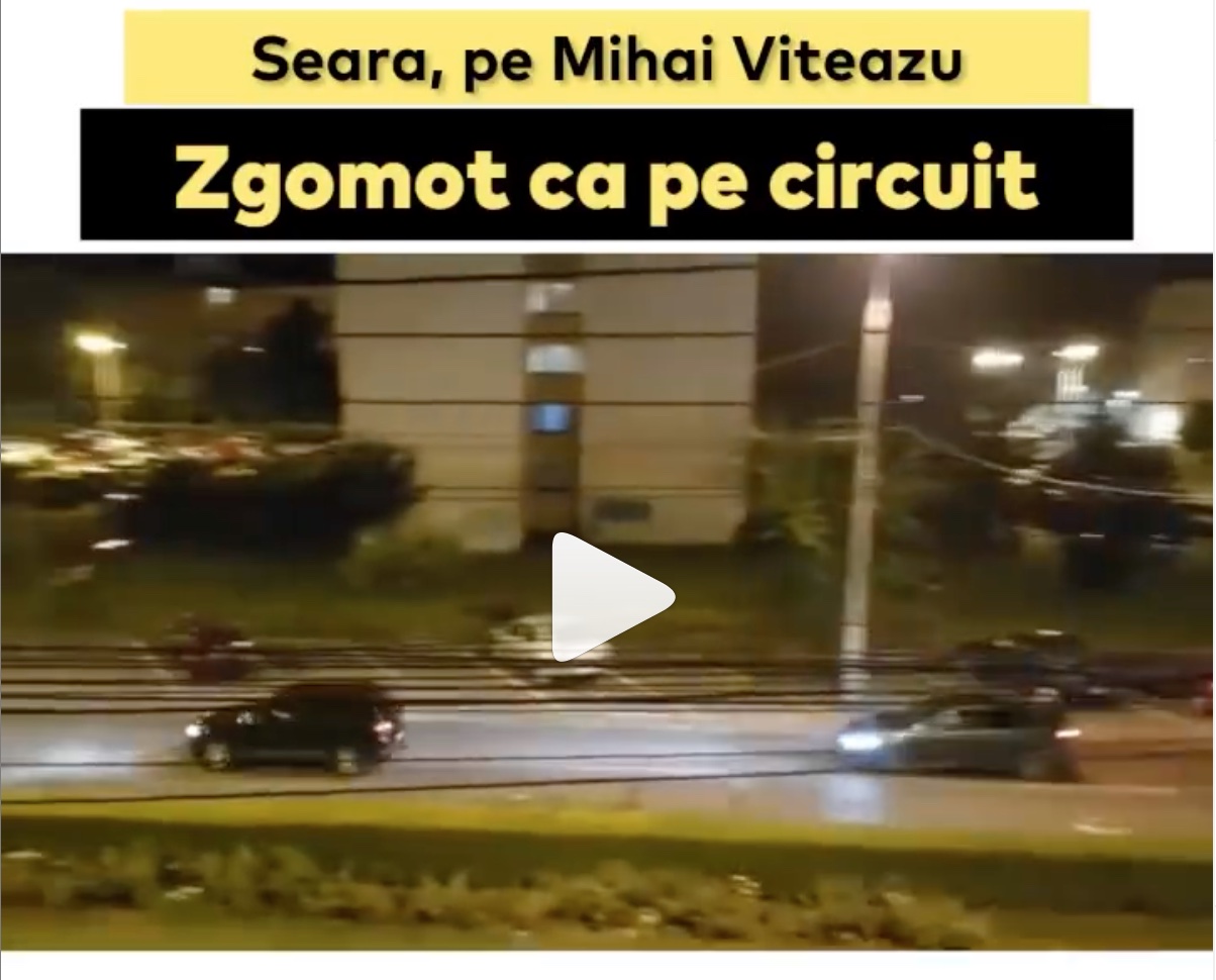 VIDEO Motoare turate pe Bulevardul Mihai Viteazu. Poliția: intensificăm monitorizarea traficului rutier