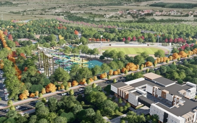 FOTO Primăria a lansat simulările aqua park-ului, varianta de lângă Cibin. ”Vom începe dezbaterile publice”