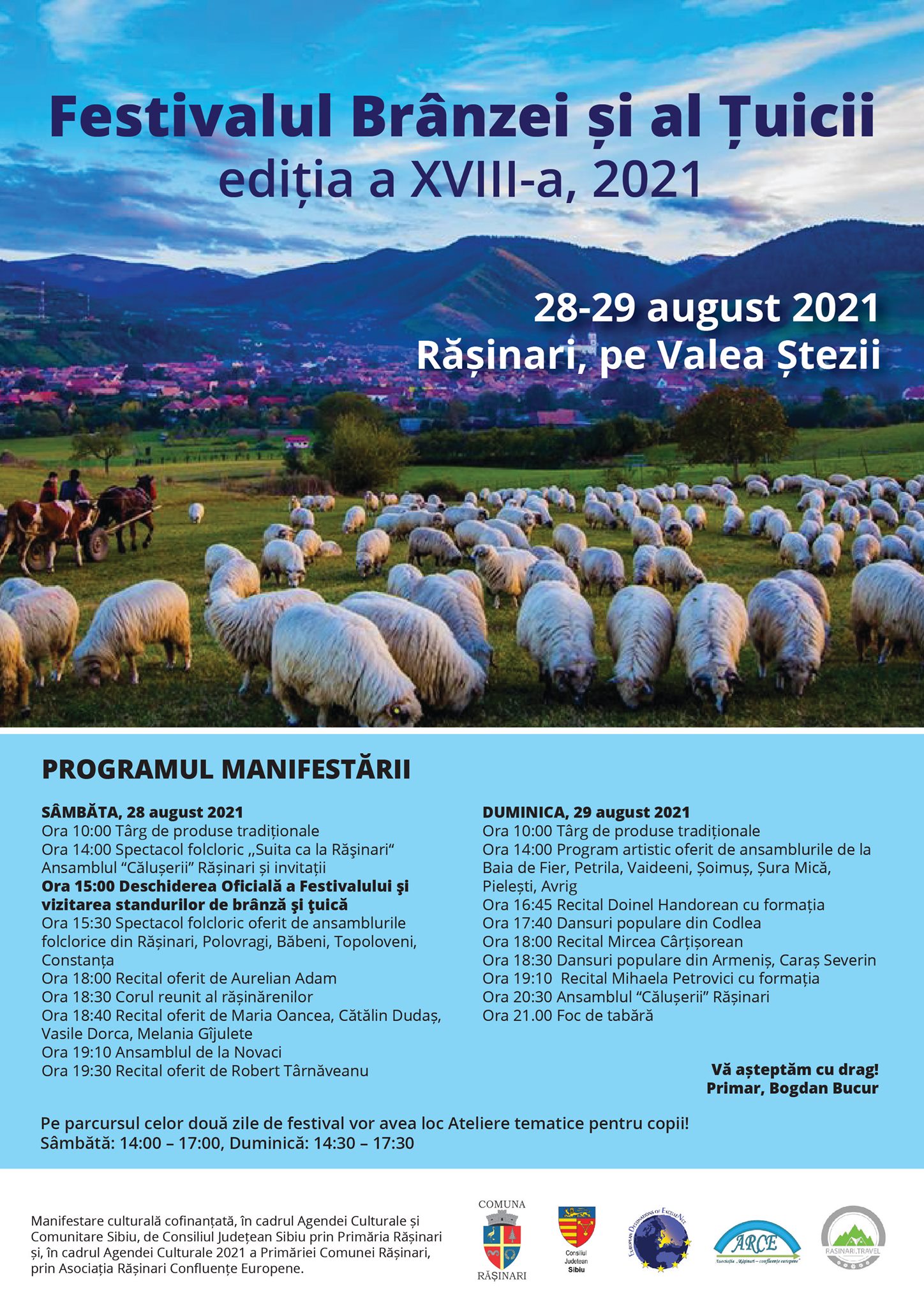 Rășinărenii sărbătoresc în acest weekend Festivalul brânzei și al țuicii