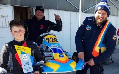 La doar 12 ani, sibianul Mircea Marco Pătru a câștigat Cupa României și este multiplu vicecampion național la Karting