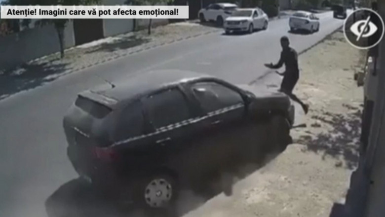 VIDEO. Un tânăr de 24 de ani a fost rănit grav, după ce a fost lovit intenționat de o mașină în Brăila