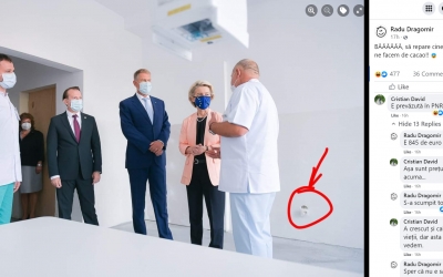 Val de ironii pe internet după fotografia cu priza desprinsă din perete la vizita președintei CE