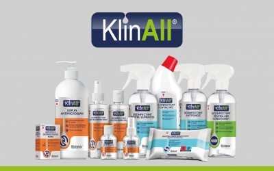 Klintensiv®, cu cele mai vândute produse în spitale în 2020, lansează un brand nou de dezinfectanți pentru consumatorul casnic. KlinAll® este singurul brand românesc din retail cu expertiză medicală și profesională