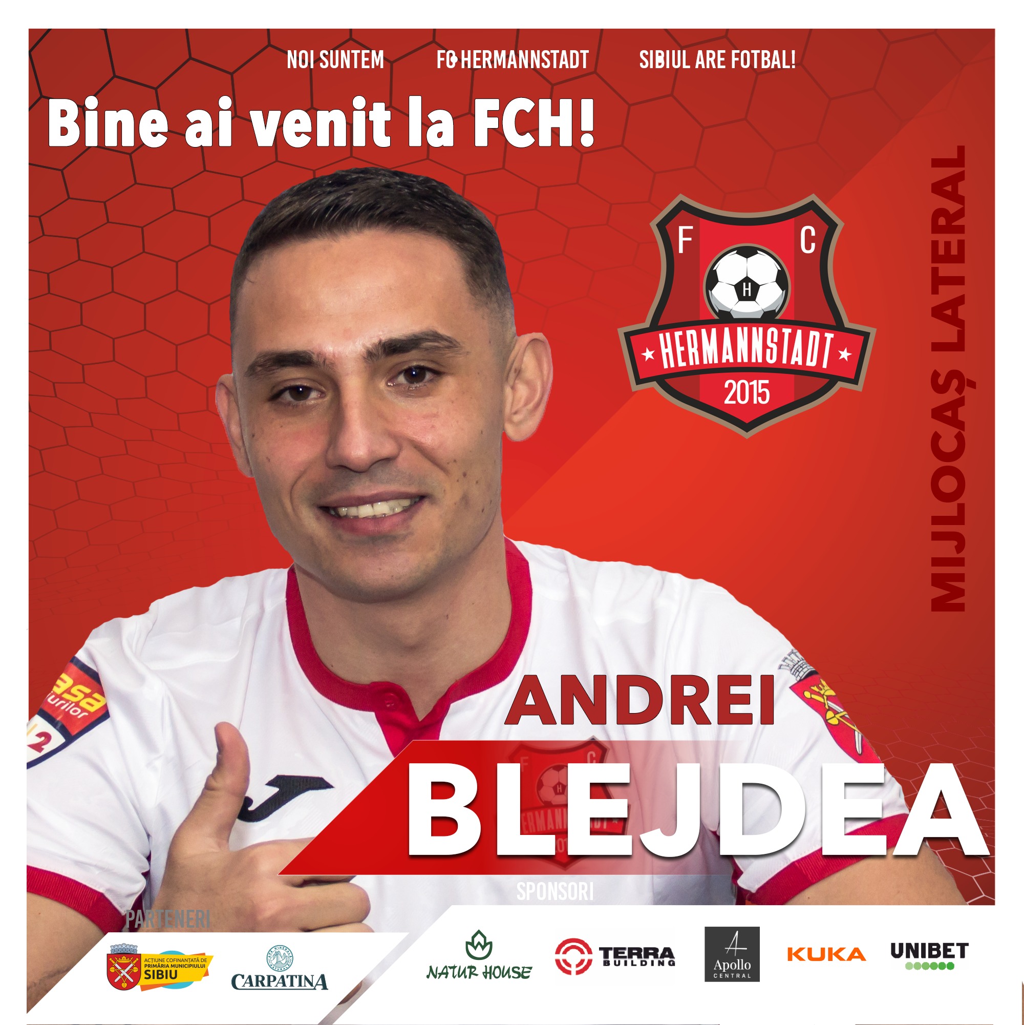 FC Hermannstadt anunță primul transfer al iernii: Un fotbalist trecut pe la U Cluj și Dinamo