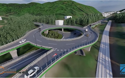 VIDEO. Cum va arăta primul pasaj rutier de pe Valea Prahovei. Sens giratoriu suspendat pe DN1, între Predeal și Râșnov