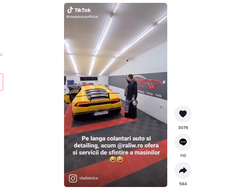 VIDEO Preotul sibian chemat să sfințească un Lamborghini: ”Este o rugăciune specială”
