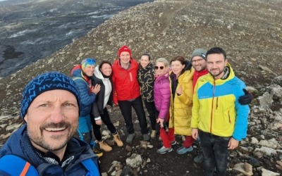 Sibiancă fotografiată de Prințul Norvegiei pe un vulcan islandez