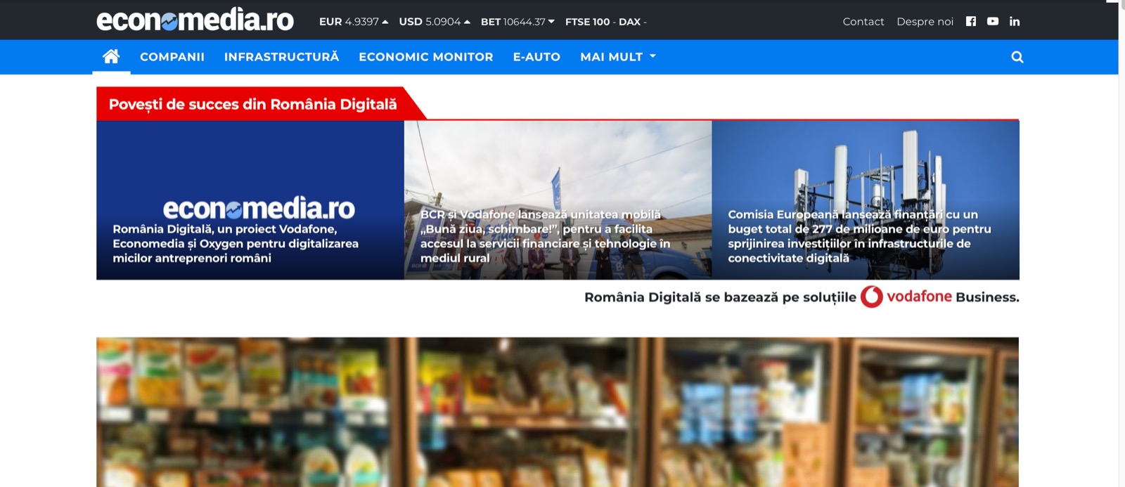România Digitală, un proiect Vodafone, Economedia și Oxygen pentru digitalizarea micilor antreprenori români