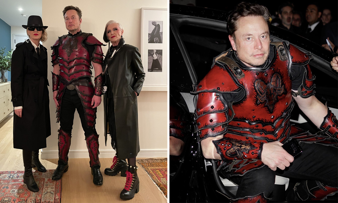 Elon Musk a postat pe Twitter poze de Halloween. Și nu, nu era la Bran